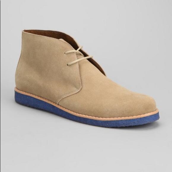 URBAN OUTFITTERS CREPE BLUE SOLE CHUKKA BOOTS 12 - Picture 1 of 6